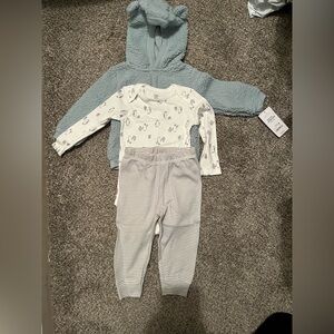 Cozy Blue and White Kids Matching Set
